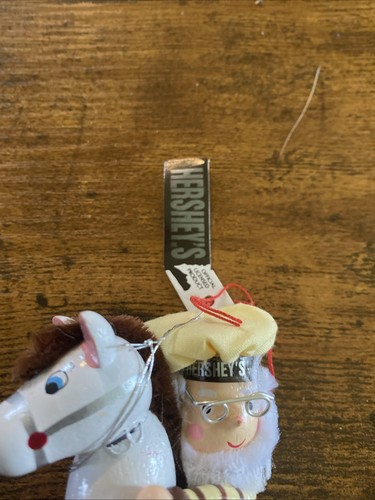 Vintage Paar Hershey's Schokolade Kurt Adler Holz Weihnachtsschmuck 1994 - Bild 5 von 8