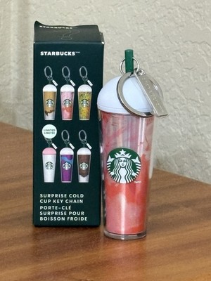 Starbucks Surprise Cold Cup Keychain Frappuccino Strawberry