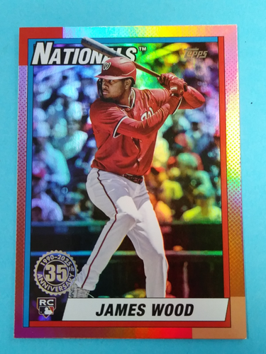 2025 Topps Update - James Wood Rc Holo Foil 35th Anniversary #U90-28 Nationals - Bild 1 von 2
