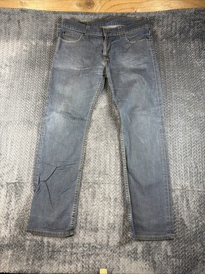 Levis 506 Jeans Mens 36x32 Blue Medium Wash Straight Leg Denim Casual Pants