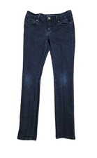 Old Navy Super Skinny Blue Denim Jeans Girls Sz 7 Adjustable Waist Snap Button