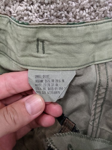 Pantalones Militares De Colección Años 80 Hombres Pantalones Pequeños Combate Carga Bosque Camuflaje Clima Caliente - Imagen 10 de 12