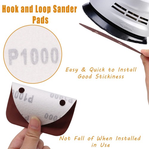 60 Pcs 1000 Grit Mouse Detail Sander Sandpaper Aluminum Oxide Mouse Sander Pa... - Picture 4 of 6