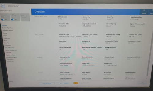 Dell Optiplex Micro 7010 i5 12th Gen 12500T 16gb Ram 512gb Nvme ssd Win 11 Pro - Afbeelding 18 van 20