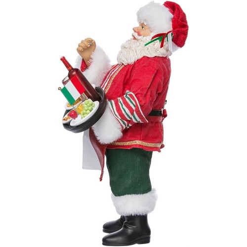 Italienische Weihnachtsfigur Santa Mangia Mangia Eat Eat Fabriche Musical - Bild 7 von 9