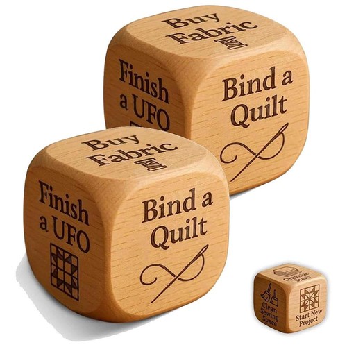 Handmade Wooden Quilting Decision Dice Family Friend Party Entertainment Dices, - Picture 2 of 20