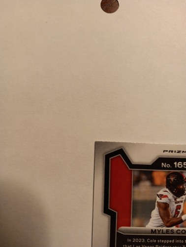 2024 Panini Prizm Draft Picks #165 Myles Cole Silver Holo RC Texas Tech/Jaguars - Imagen 11 de 14
