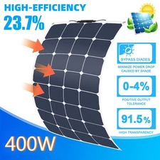 400W Flexible Solar Panel Mono 12V Portable Power Camping Home RV Battery Charge