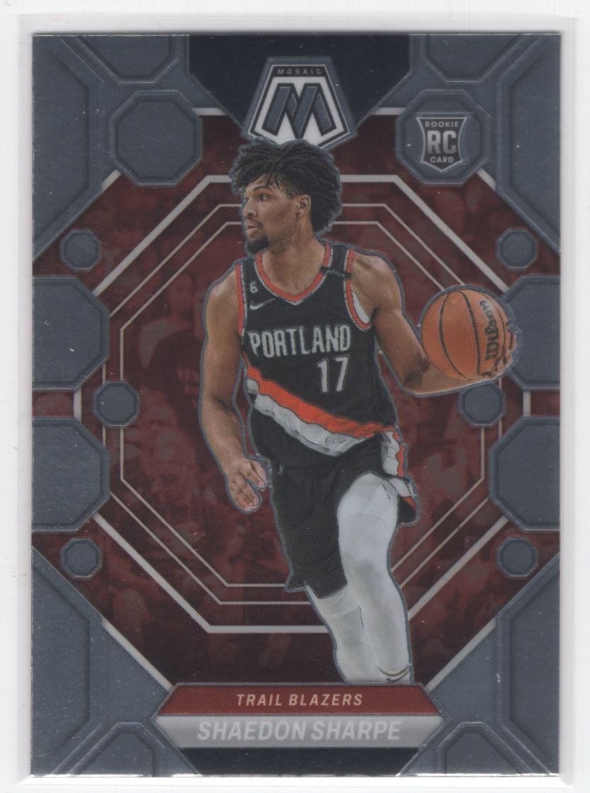 #213 2022-23 Panini Mosaic Base Shaedon Sharpe Rookie Portland Trail Blazers
