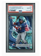 2024 Bowman's Best Vladimir Guerrero Jr Aqua Refractor #199/199 Blue Jay PSA 10