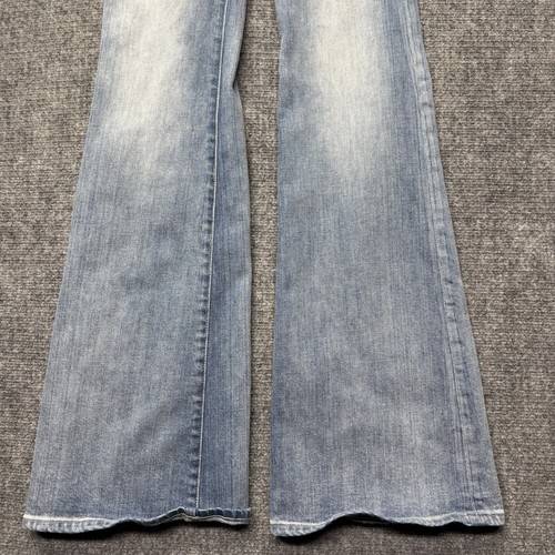 Madewell Jeans donna 24 blu mercato delle pulci svasato esposto bottoni mosca hippie boho - Foto 12 di 14