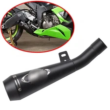 For Kawasaki Ninja ZX6R ZX636 2009-2022 Bolt-on Muffler Black Exhaust Pipe
