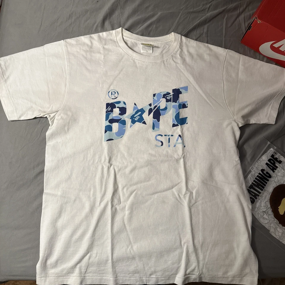 Nike Dunk Low Azul Paisley + BAPE Hombre Camiseta 1er Patrón Camuflaje Lote De 2 Foto 2 de 4