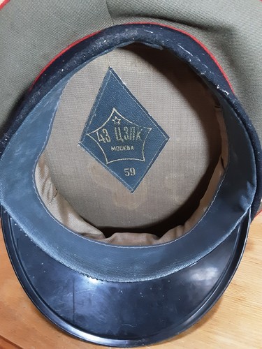 Soviet USSR Russian Military Army Officer Parade Uniform Visor Hat Peaked Cap - Picture 6 of 13