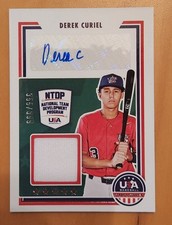 2022 Panini USA Stars & Stripes Derek Curiel Auto Relic /399 Qty LSU Top '26 Bat