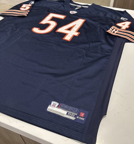 Authentic Brian Urlacher NFL Chicago Bears Reebok Home Navy Blue Jersey Size 56 - Picture 9 of 13