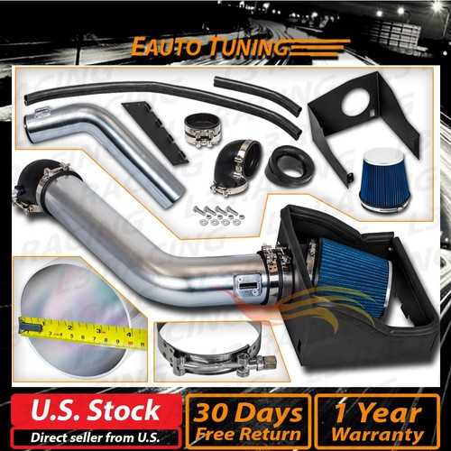 Sistema de admisión de aire frío protector térmico + filtro AZUL para 09-10 Ford F150 5,4 L V8 - Imagen 2 de 5