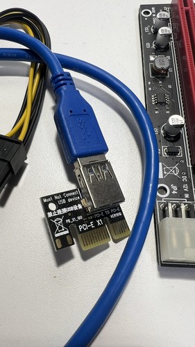 Lot 11. PCI-E Riser For Bitcoin Litecoin ETH Coin Mining 6 PIN Powered PCIE - Afbeelding 5 van 7