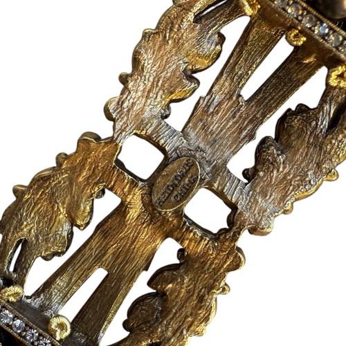 Heidi Daus Age of Elegance Triple Strand Metallic Pearl Rhinestone Necklace 42” - Picture 6 of 9
