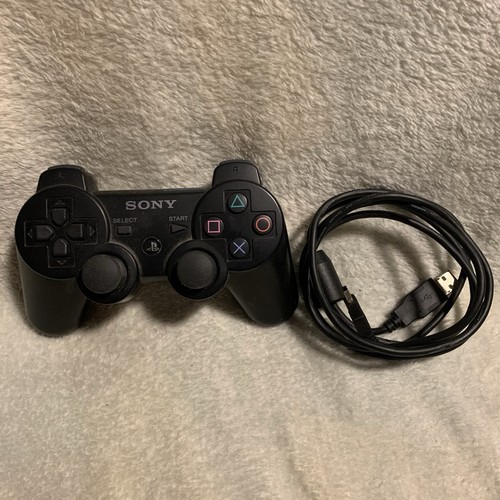 Sony PlayStation 3 PS3 Sixaxis Wireless Dualshock 3 Controller CECHZC2A + Cable