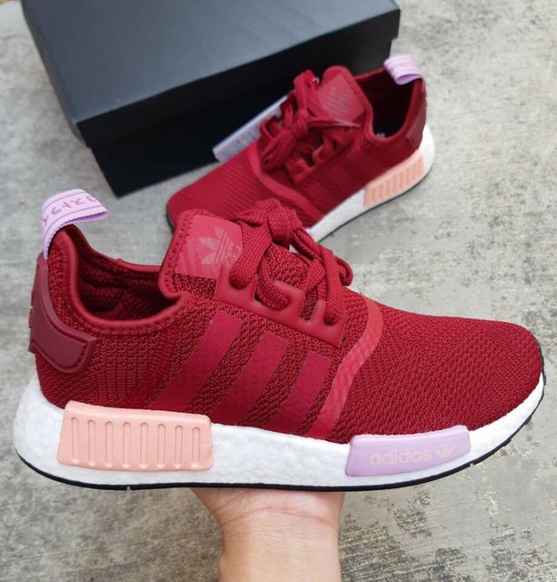 Adidas NMD R1 Womens Shoes Collegiate Burgundy White Orange B37646 Multi Size Adidas NMD R1 Womens Shoes Collegiate Burgundy White Orange B37646 Multi Size