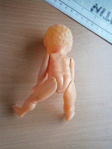 VINTAGE BABY MÄDCHEN SPIELZEUG PUPPE PUPPE SET KUNSTSTOFF UNBEKANNTE PRODUKTION - Bild 4 von 7