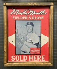 Mickey Mantle 12x15 Rawlings Fielder's Glove Advertisement Ad Yankees Legend !