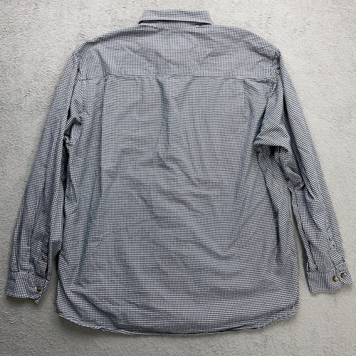 Camicia a quadri Eddie Bauer taglia XL blu bianca vintage anni 90 AKA Eddie Bauer con bottoni - Foto 7 di 16