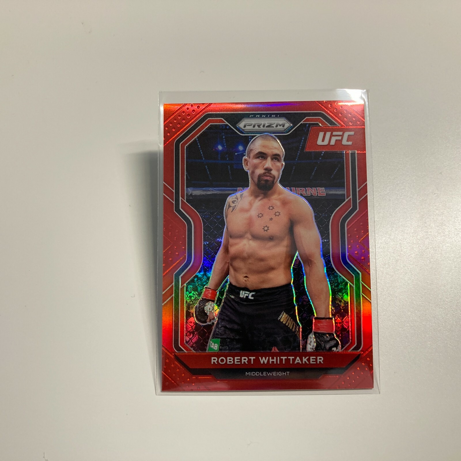 Robert Whittaker 2021 Panini Prizm UFC Red Refractor Card 57/275 #11