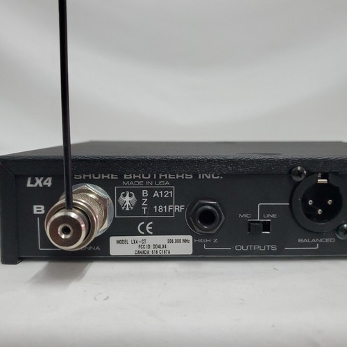 Shure LX4-CT Ricevitore Wireless 206.000 MHz con 2 Antenne - Foto 8 di 9