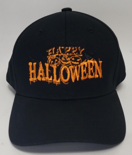 Happy Halloween with Pumpkin Faces Adult Baseball Cap Adjustable Washable - Bild 1 von 5