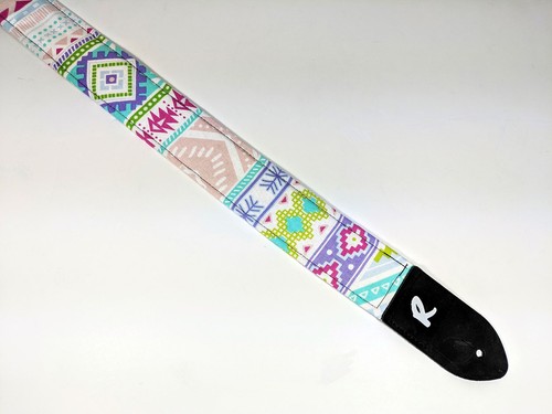 Colorful Aztec - Tribal - Navajo - Southwestern Guitar Strap - Pastel Southwest - Picture 1 of 9