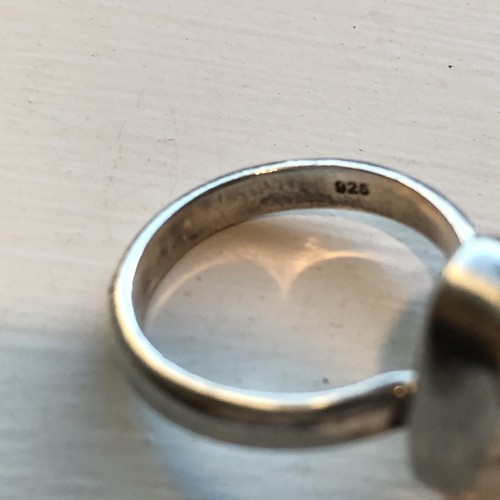 Rough Aquamarine Gemstone Ring 925 Sterling Silver Size 7 - Picture 7 of 8
