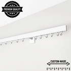 Premium White Single Curtain Rail - Heavy-Duty, Wall Mount, Extra Long, any size