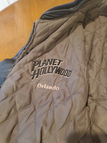 Vintage 90er Planet Hollywood Orlando Leder Bomberjacke Wende XL - Bild 7 von 12