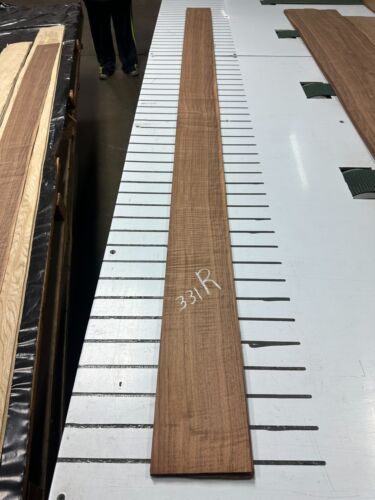 FIGURED Walnut Raw Wood Veneer 2 sheets 95'' x 5'' 331R - Picture 3 of 5