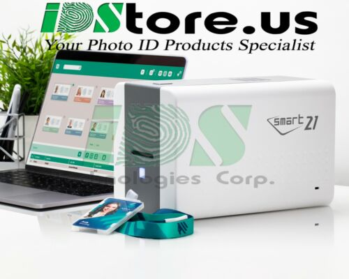 New IDP Smart-21S Single Side Photo ID Card Printer Bundle P/N 653311K - Picture 3 of 7
