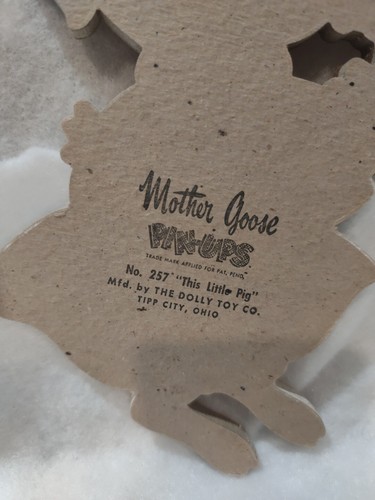 Vintage 1951 Dolly Toy Co This Little Pig #257 PIANGERE Madre Oca Pin-up - Foto 7 di 7