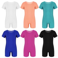 Kids Boys Girls Leotard Athletic Unitard Stretchy Jumpsuit Ballet Beachwear