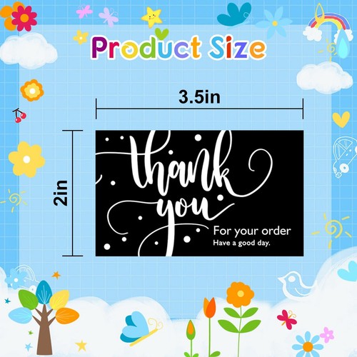 100Pcs 2 X 3.5" Thank You for Your Support Business Cards Thanks Greeting Cards - Picture 6 of 6