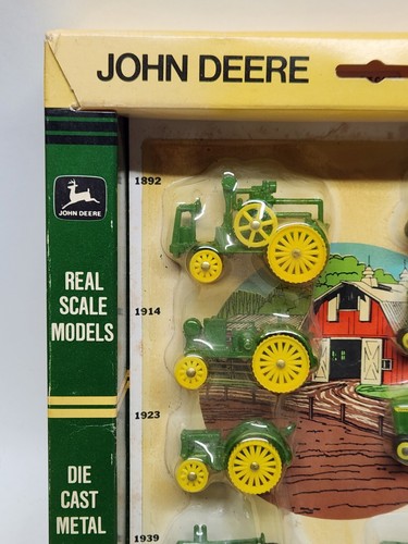 John Deere Historical Tractor Set Blueprint Miniatures Shadow Box By Ertl 1/64 - Picture 3 of 16