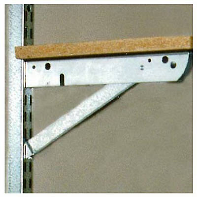 Knape & Vogt BK-0103-14 Galvanized Steel Double Shelf Bracket with Fold-Out, 13 - Picture 2 of 2