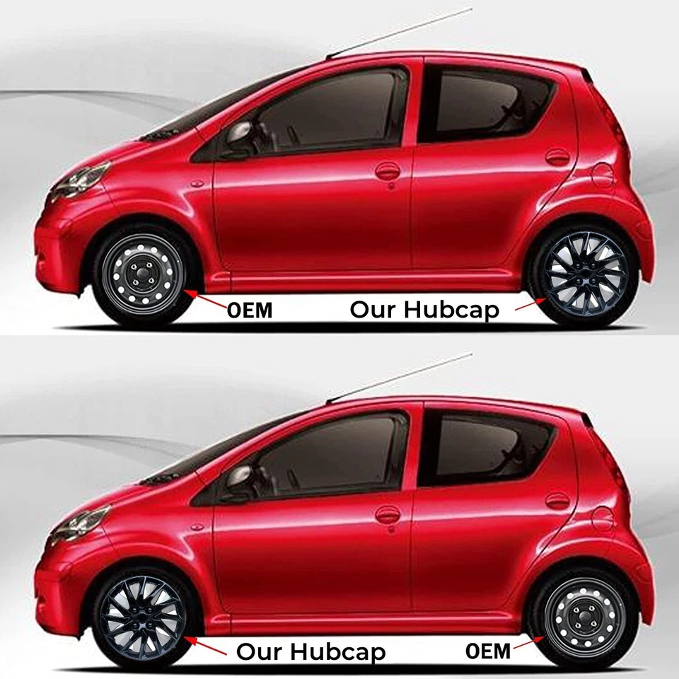 Tapacubos de llanta de 15" para R15 tapacubos de neumático 4 piezas cubierta de rueda apta para Smart Fortwo Foto 3 de 4