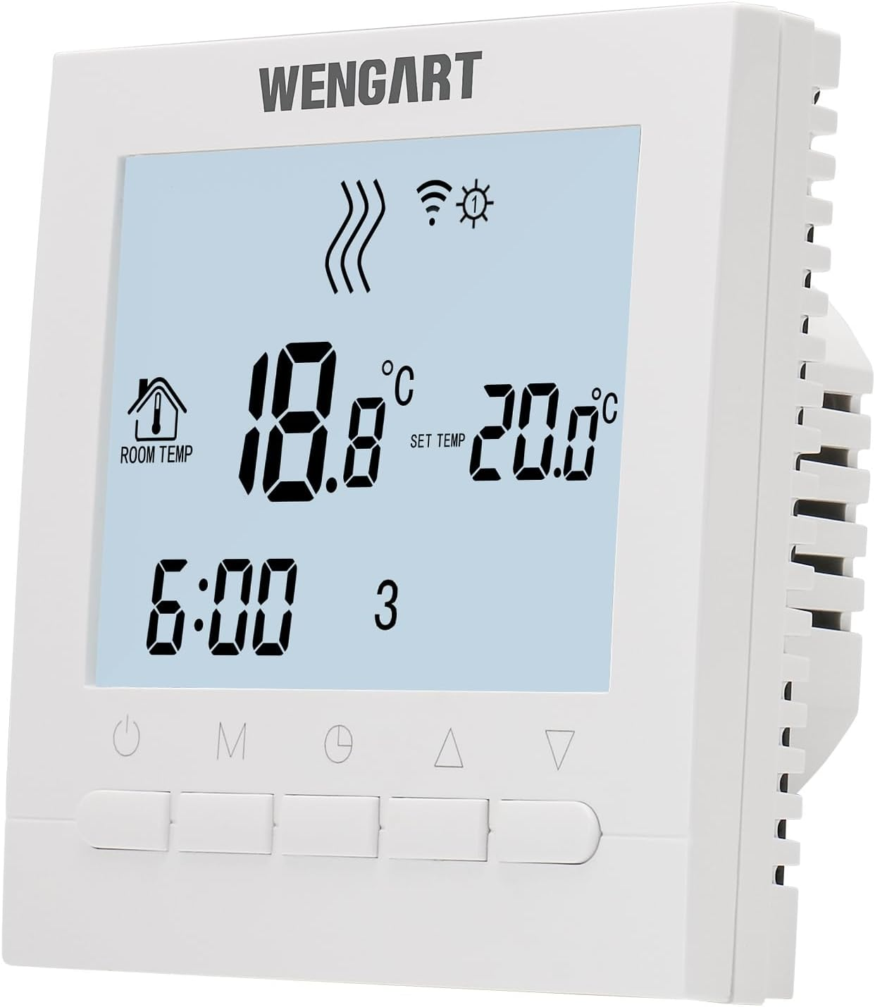 Wifi Smart Thermostat WG02B04,AC110V 3Amp Heat Only 2.4Ghz Wi-Fi APP TUYA Work f