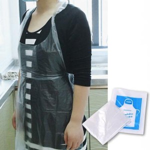100pcs Disposable Plastic Aprons Polythene Aprons Eco Flat Pack Transparent