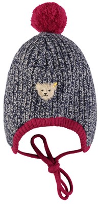 STEIFF® Mädchen Strick Mütze /"Colourful Winter/" Bär Gr 45-55 W 2018-19 NEU!