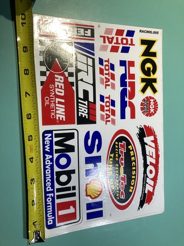 Vinyl Decals Stickers Motorsports NGK Shell Mobil1 Veloil Redline Ferodo Tru-Tec - Picture 2 of 7