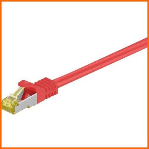 CAT.7 Patchkabel | Netzwerkkabel | LAN/DSL | Ethernet Netzwerk | 1,5m Länge Rot - Bild 1 von 2