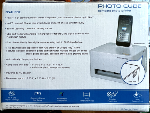 VUPOINT PHOTOCUBE COMPACT PHOTO PRINTER - Picture 5 of 6