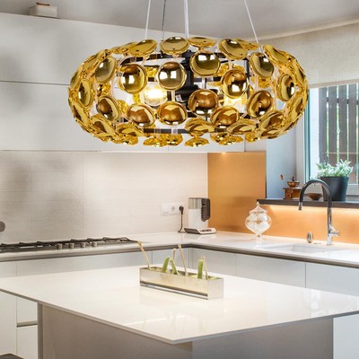 Hängeleuchte Kronleuchter Deckenlampe Wohnzimmerlampe Gold-Design  